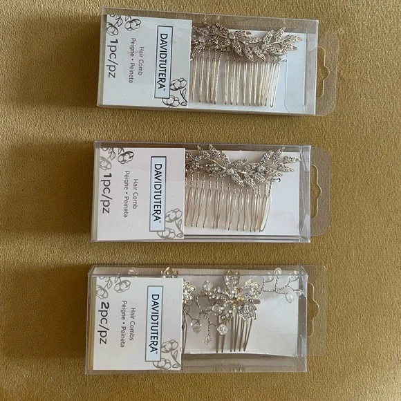 David Tutera Gold Hair Combs - Picture 1 of 2